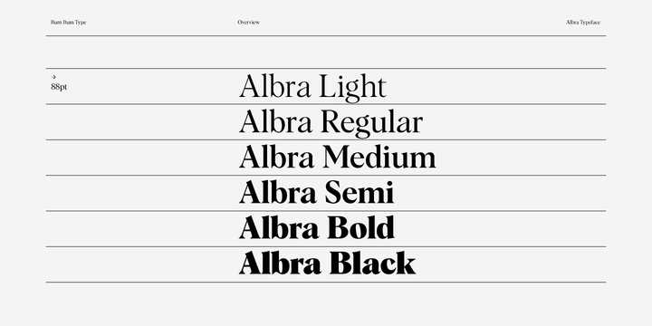 Example font Albra #3